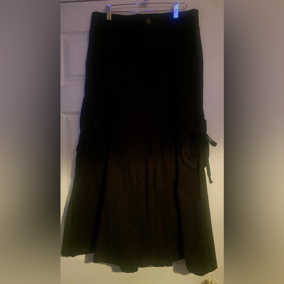 Karen Kane Black Cargo Maxi Skirt Size: 8 - Picture 1 of 5